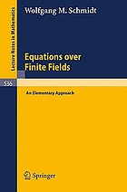 Equations over finite fields : an elementary approach