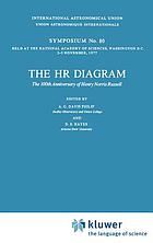 The HR diagram : the 100th anniversary of Henry Norris Russell : symposium no. 80 held at the National Academy of Sciences, Washington, D.C., 2-5 November, 1977