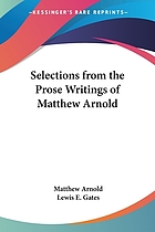 The complete prose works of Matthew Arnold