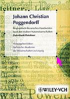Biographisch-literarisches Handwörterbuch der exakten Naturwissenschaften Datenbank