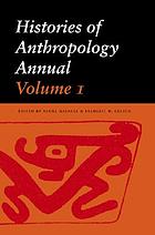 Histories of anthropology annual