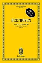 Concerto, D major : for violin and orchestra, op. 61
