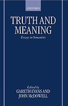 Truth and meaning : essays in semanticsTruth and meaning