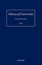 History of universities Vol. XXI/1