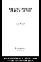 The epistemology of Ibn Khaldun