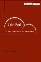 Saint Paul : the foundation of universalism