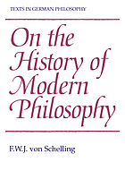 On the history of modern philosophy