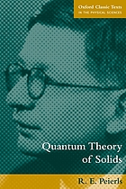 Quantum theory of solids