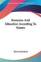 Rousseau and education according to nature
