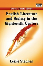 English literature and society in the eighteenth century