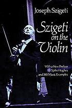 Szigeti on the violin