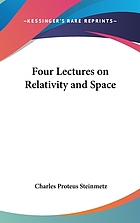 Four lectures on relativity and space