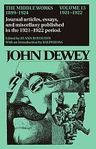 The middle works, 1899-1924. 13, 1921-1922