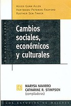 Cambios sociales, económicos y culturales