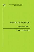 Marie de France : an analytical bibliography. Supplement