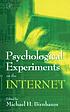 Psychological experiments on the internet de Michael H Birnbaum