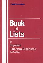Book of lists for regulated hazardous substances