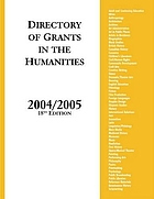 Directory of grants in the humanities, 2004/2005.