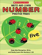 Write-and-learn number practice pages