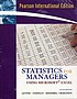 Statistics for managers using Microsoft Excel by  David M Levine 