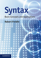 Syntax : basic concepts and applications