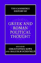 Cambridge History of Greek and Roman Political Thought cover image