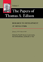 Papers / 5 Research to development at Menlo Park : January 1879 - March 1881.