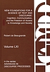 New foundations for a science of text and discourse... door Robert De Beaugrande
