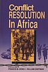 Conflict resolution in Africa