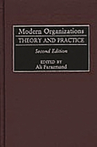 Modern organizations : theory and practice