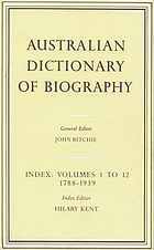 Australian dictionary of biography.