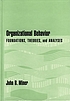 Organizational behavior : foundations, theories, and analyses