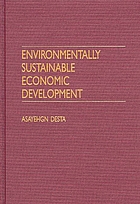 Environmentally sustainable economic development