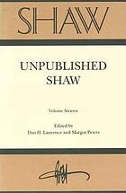 Unpublished Shaw