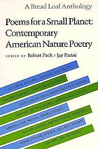 Poems for a small planet : contemporary American nature poetry
