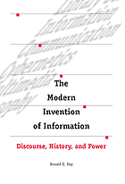 The modern invention of information : discourse, history, and power