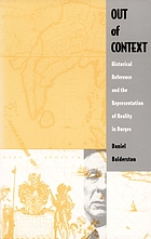 Out of context : historical reference and the representation of reality in Borges
