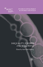 Inequality, poverty and well-being