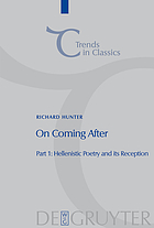 On coming after : studies in post-classical Greek literature and its reception