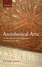 Antithetical arts : on the ancient quarrel between literature and music