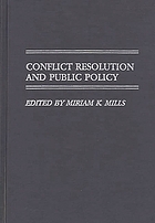 Conflict resolution and public policy