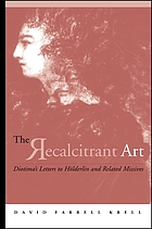 The recalcitrant art : Diotima's letters to Hölderlin and related missives