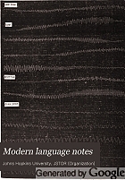 Modern language notes.