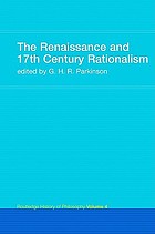 The Renaissance and seventeenth-century rationalism