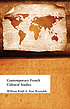Contemporary French Cultural Studies. by William Kidd