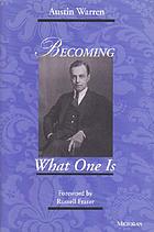 Becoming what one is