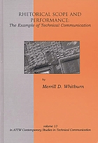 Rhetorical scope and performance : the example of technical communication
