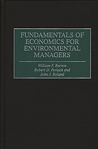 Fundamentals of economics for environmental managers