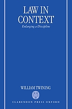 Law in context : enlarging a discipline