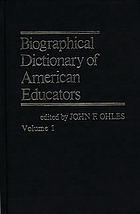 Biographical dictionary of American educators